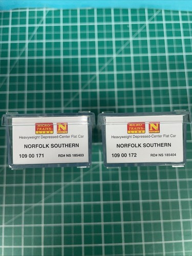 New! N-Scale MT Heavyweight Depressed Center Flat Car Pair NS $ 59.90 Last ones! - Picture 3 of 12