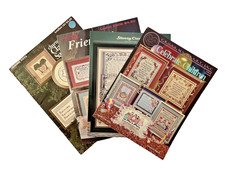 Lot of 4 Sampler Cross Stitch Patterns by Leisure Arts/Stoney Creek/Cross My Hrt