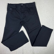 Boss Hugo Boss Men's 34x32 Black Stretch 5 Pocket Straight Leg Casual Pants