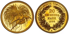 GNG 1895-A AV 20 Mark. PCGS MS64 Berlin. Bird of Paradise J-709 1,500 minted