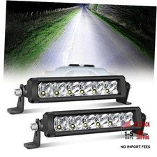 8 Inch Single Row LED Light Bar 2PCS 84W Spot Flood Combo Off Road 2PCS 8 Inch