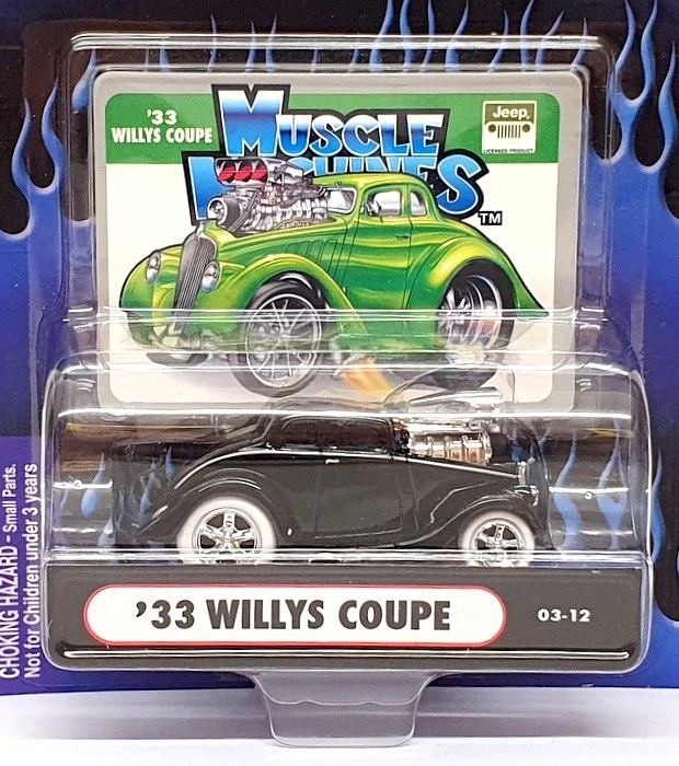 Muscle Machines 1/64 Scale 71161 03-12 - 1933 Willys Coupe - Black - Image 4 of 4