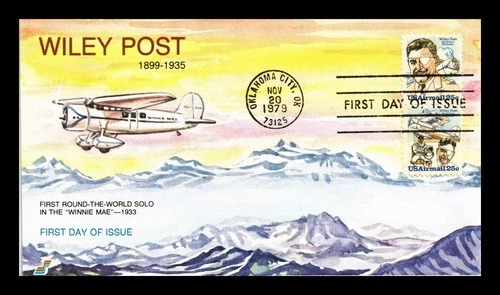 US COVER WILEY POST AVIATION PIONEER AIR MAIL FDC COMBO ALL OVER SPECTRUM