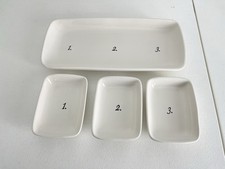 RAE DUNN Artisan Collection 4-pc Numbered Dishes  Appetizer Tray 1. 2. 3.