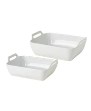 Denmark Tools for Cooks Rectangular 2-Piece Baking Dishes - White