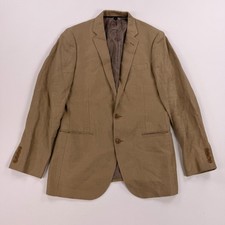 J Crew Ludlow Baird mcnutt linen blazer mens 38 beige 2 button irish preppy