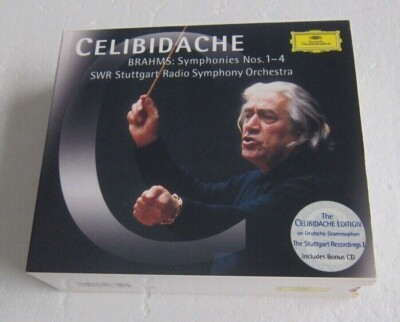 CELIBIDACHE / BRAHMS SYMPHONIES / DG 3 CD + BONUS CD GERMANY (I25)