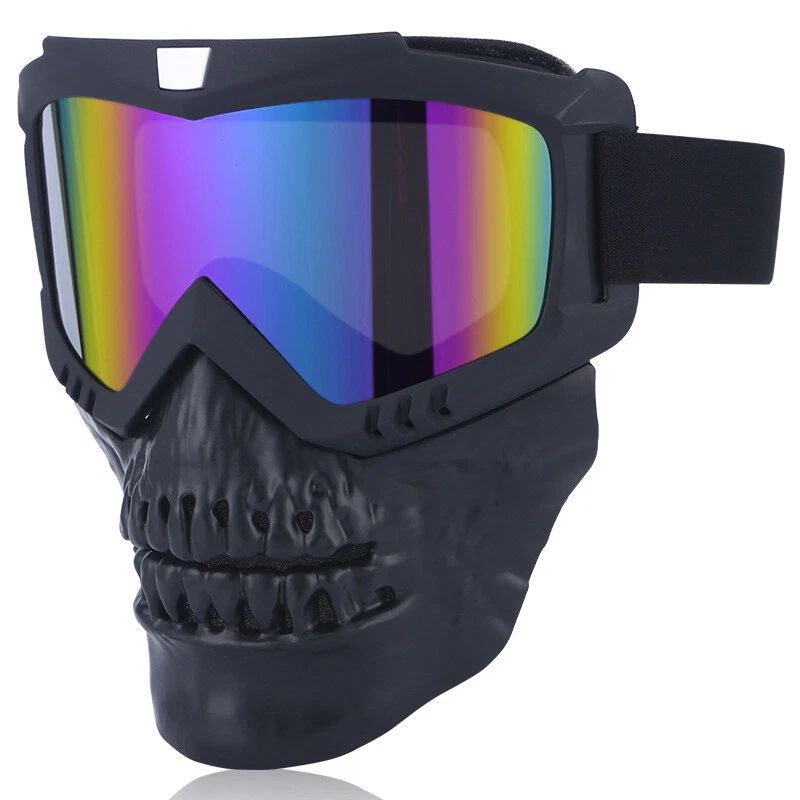 Skull Motorcycle Goggles Mask Safety Goggles ATV UTV Dirt Bike Off Road Eyewear - Image 3 of 4