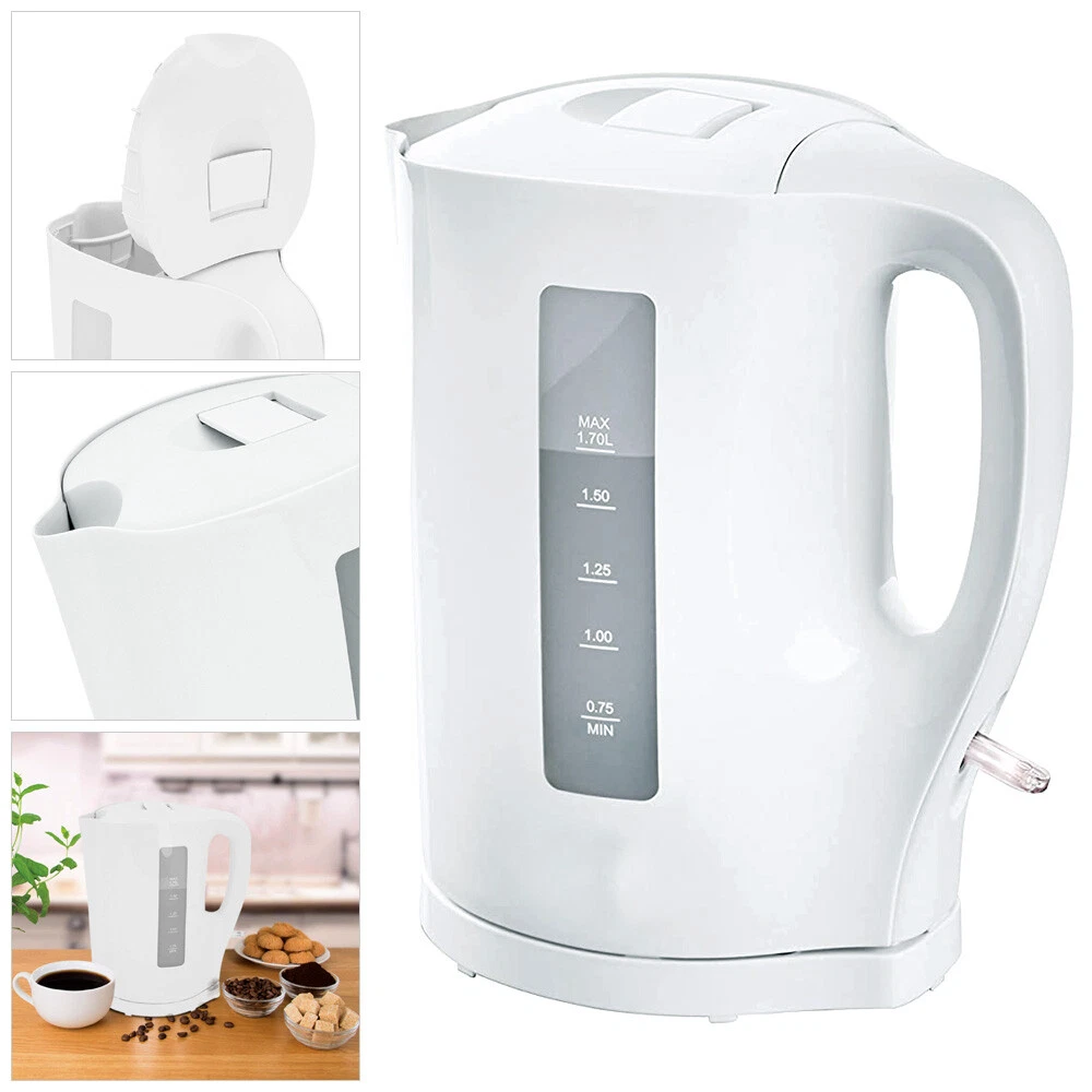 Mainstays 1.7 Liter Plastic Electric Kettle, White