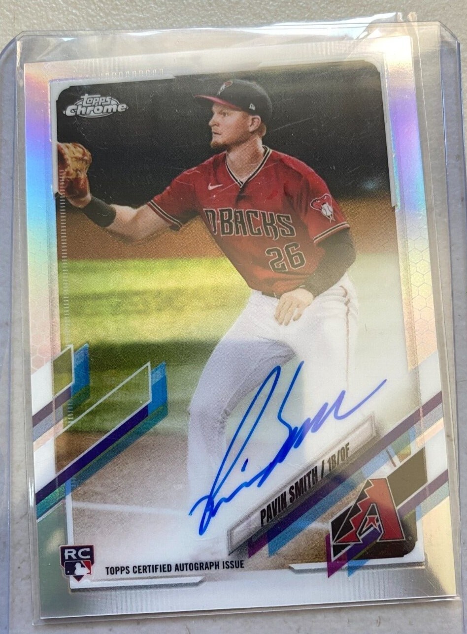 2021 Topps Chrome Rookie Auto Refractor /499 Pavin Smith #RA-PS Rookie Auto RC