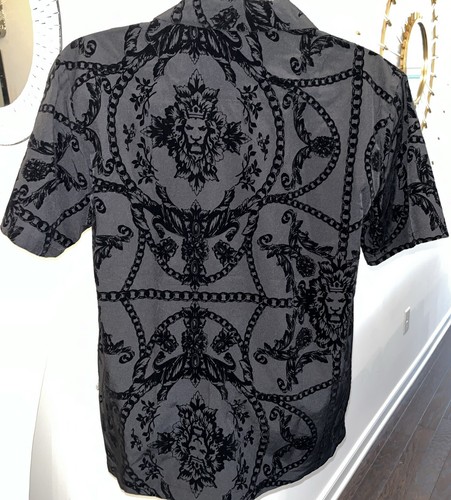 $58 NWT Mens Drill Clothing Co.Black Baroque Short Sleeve Shirt, Sz. S - Picture 4 of 7
