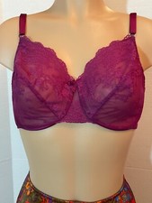 Vtg VANITY FAIR Sheer Floral Lace Mesh BRA 34DD Underwire Unlined 75-100