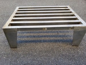 Dunnage Rack, Low Shelf for Storage. Commercial floor shelf, stainless steel
