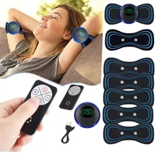 5PC Small Portable Electric Neck Back Massager Cervical Massage Patch Stimulator
