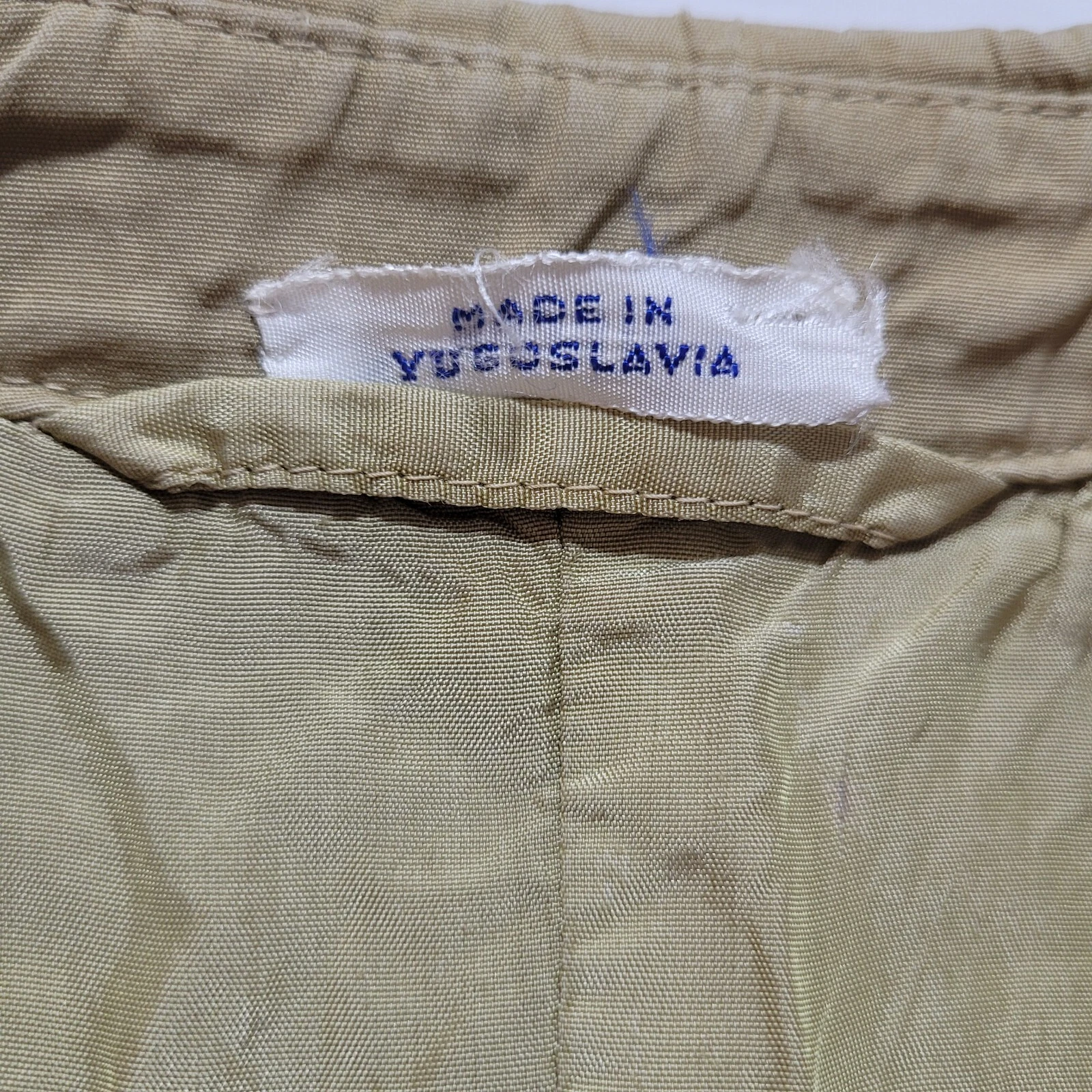 Vintage Europe Craft Exclusive Import Mens Sz 42 Beige Jacket Made In Yugoslavia - product detail image 5