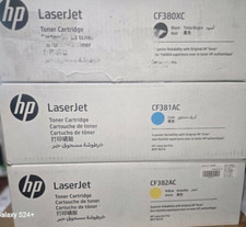 Lote de 3 tóner multifunción HP LaserJet CF380XC y CF381AC y CF382AC M476 NUEVO GENUINO
