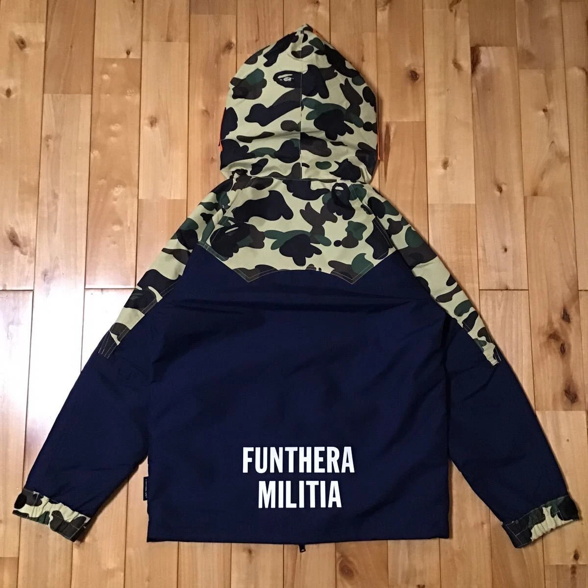 BAPE 1st camo yellow × navy Tiger snowboard jacket A Bathing Ape Size S