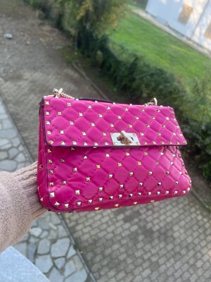 Valentino Garavani Rockstud Spike Pink Medium Size Top Zustand 