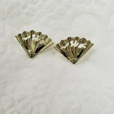 New 14k Gold Fan Earrings