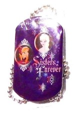 Disney Frozen Elsa Dog Tag Necklace Princess Anna Collectible Rare 4 Chain Gift