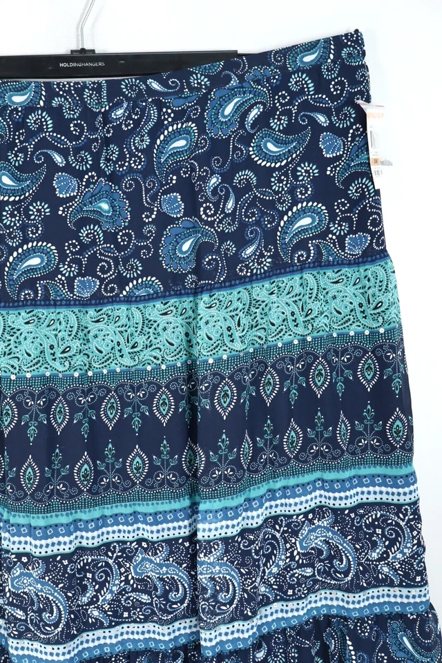 NWT JM COLLECTION Women's 100% Polyester Maxi Skirt Paisley Multicolor Size 24W - Image 4 of 4