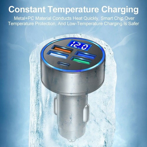 Fast Car Charger 4 USB Port Type C Universal Socket Adapter For iphone Samsung - Picture 4 of 10
