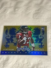 2014 Rookies and Stars Rookie Crusade Blue Football Card #15 Devonta Freeman