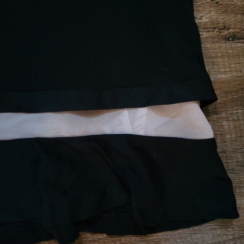 Camicetta donna J Crew top senza maniche nero nudo strati strati volant Lagenlook XS - Foto 2 di 7