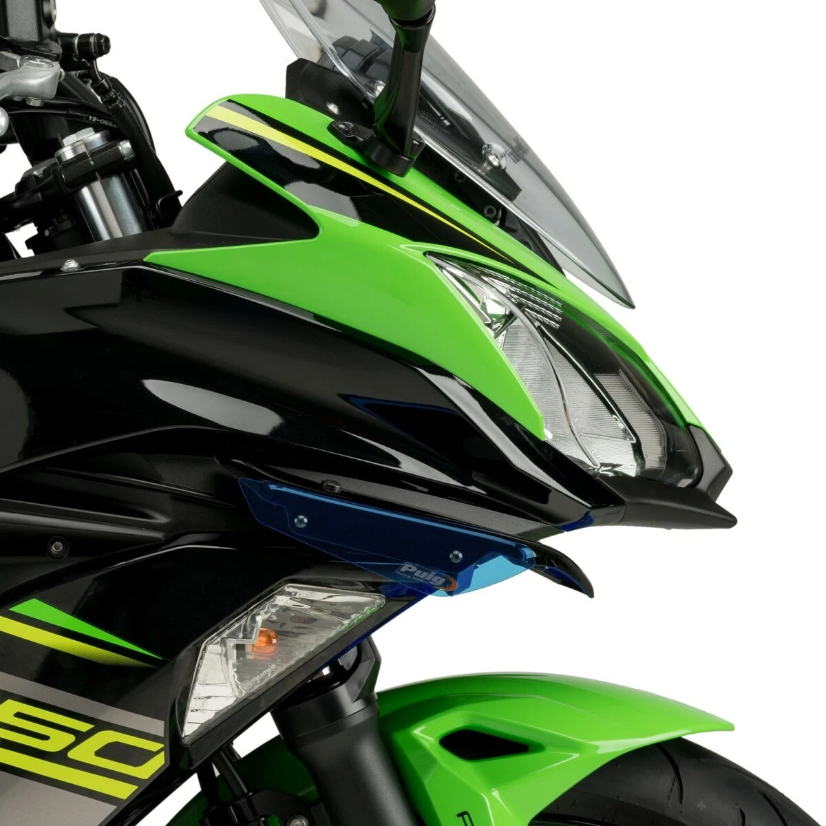 Fairing winglets for Kawasaki NINJA 650 17 19 Blue Puig Downforce Sport