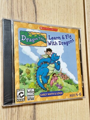 Scholastic Dragon Tales Learn & Fly With Dragons Early Math & Logic Ages 4-6 CD 