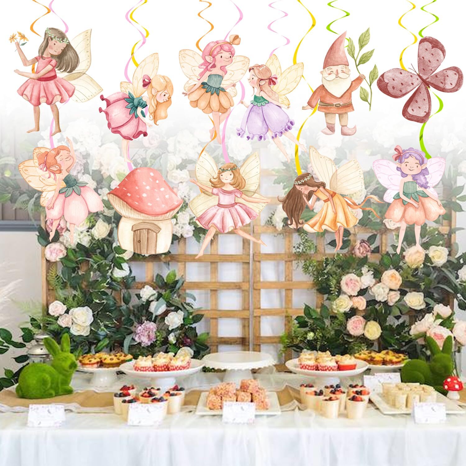 Fairy Party Hanging Swirls Birthday Decorations for Baby Shower Garden
