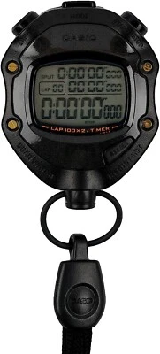CASIO HS-80TW-1JH Stopwatch 2 Memory 5 ATM Waterproof Black Sports From Japan - Image 1 of 4