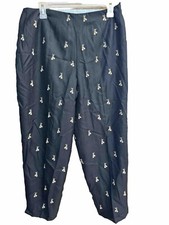 Talbots Petites Silk Doupioni Black Pants Size 12P