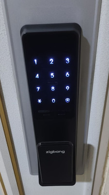 Zigbang Smart Door Lock Push/Pull Double Lock Touchpad - Schwarz SHP-DP740