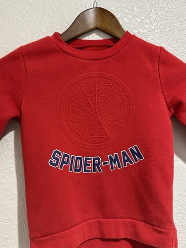 Spider-Man Sweatshirt Youth Size 5T Red Long Sleeve Pullover Casual Boys - Picture 3 of 9