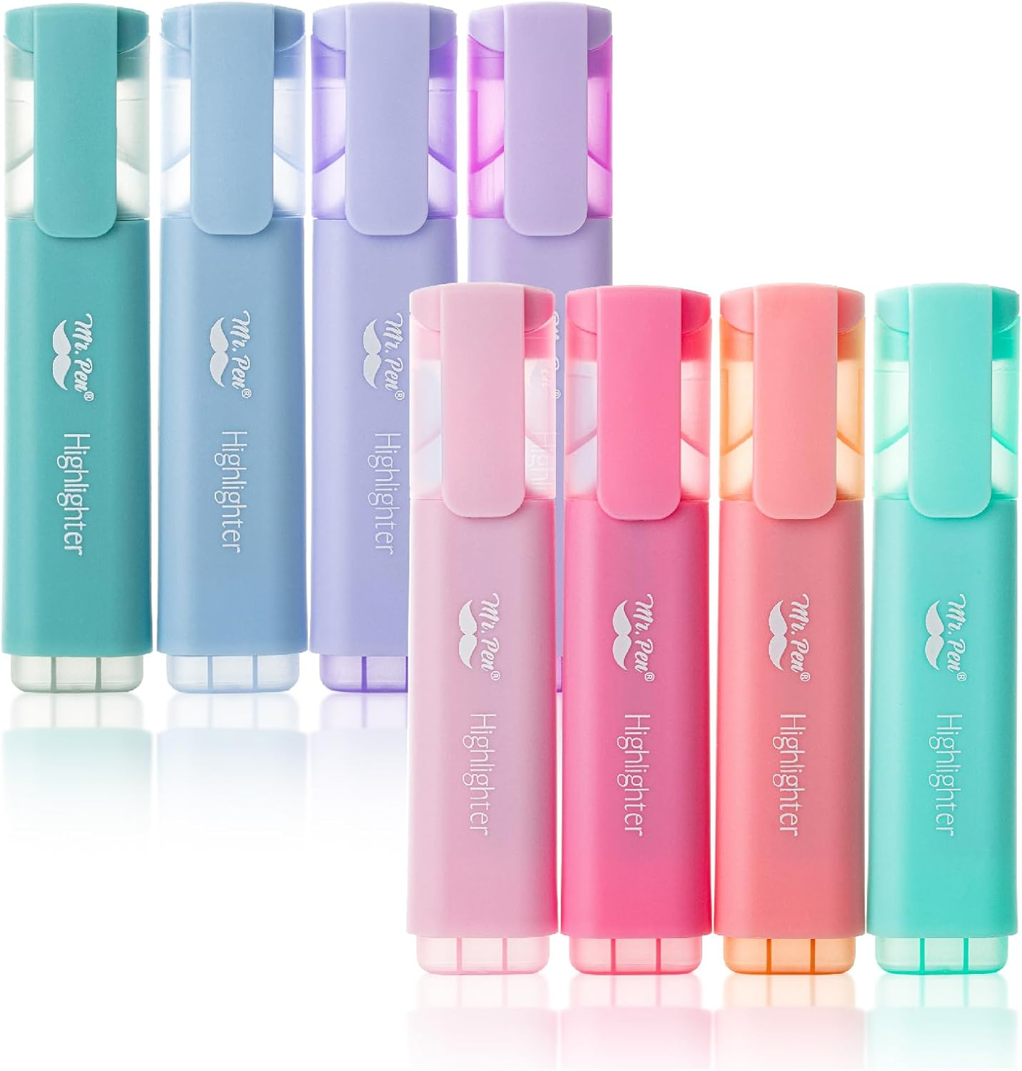 - Highlighter Marker, 8 Pack, Morandi Colors, Chisel Tip, Cute Pastel Highlighte-image