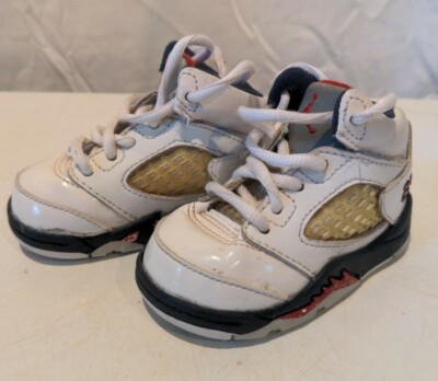 Toddler JORDAN 5 RETRO OLYMPIC 440890-103 SIZE 3C
