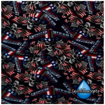 Hydrographic Film | Hydro Dip Film | Liberty Skulls  19'' x 7 Feet