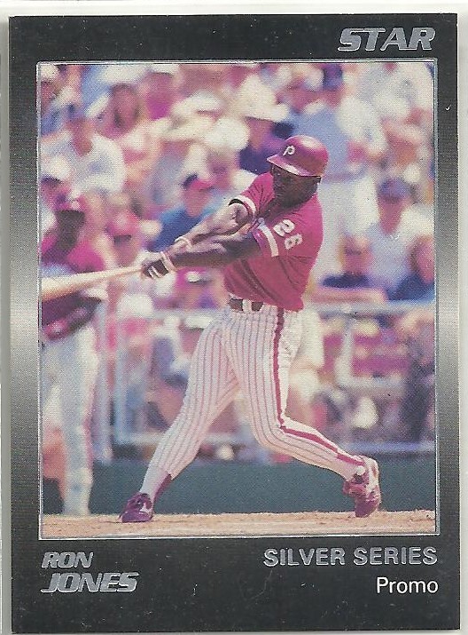 Ron Jones 1988 Star Philadelphia Phillies Silver Series Promo Card  (400 Made)