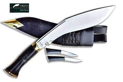 GK&CO KUKRI Genuine Gurkha 10" KUKRI Official Issued horn Handle-Handmade in Nepal By GK&CO