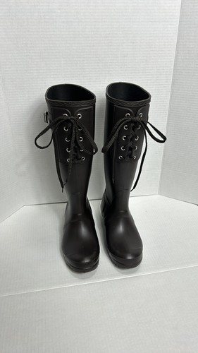 Barney's of New York Brown WMS Tall Rain Boot Lace up US 6,5 / UK 37
