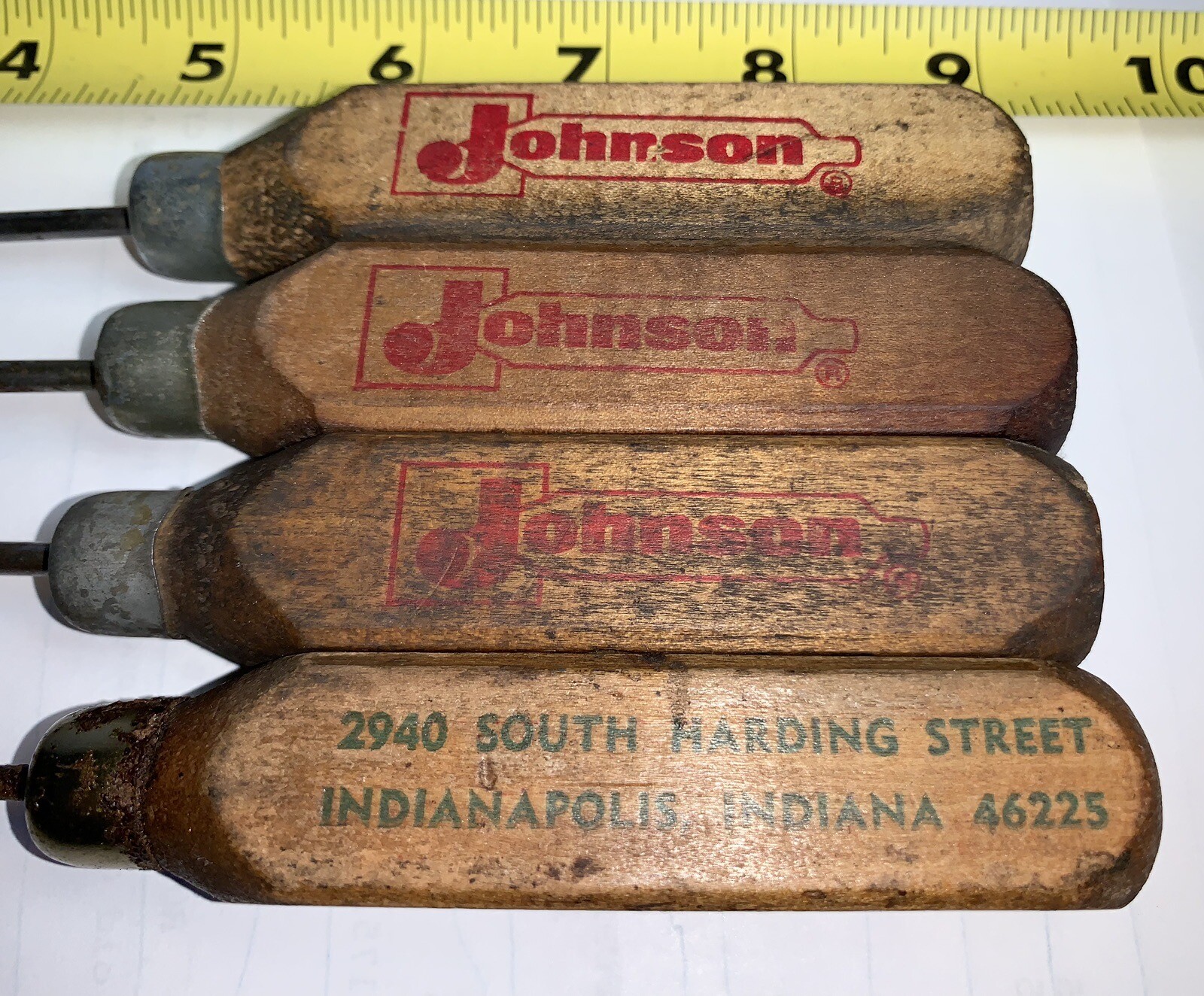 4 Vintage Ice Picks Johnson Princeton, Iowa, Universal Indianapolis,Indiana Tool eBay