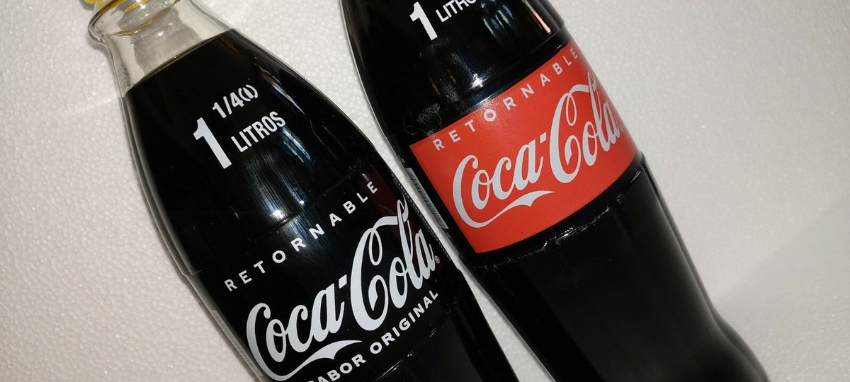 Coca cola bottle mexican, original flavor. Old and New