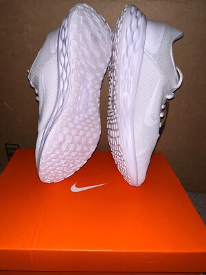 Men Nike Revolution 6 Next Nature Road Running Shoes White/White SIZE 9.5
