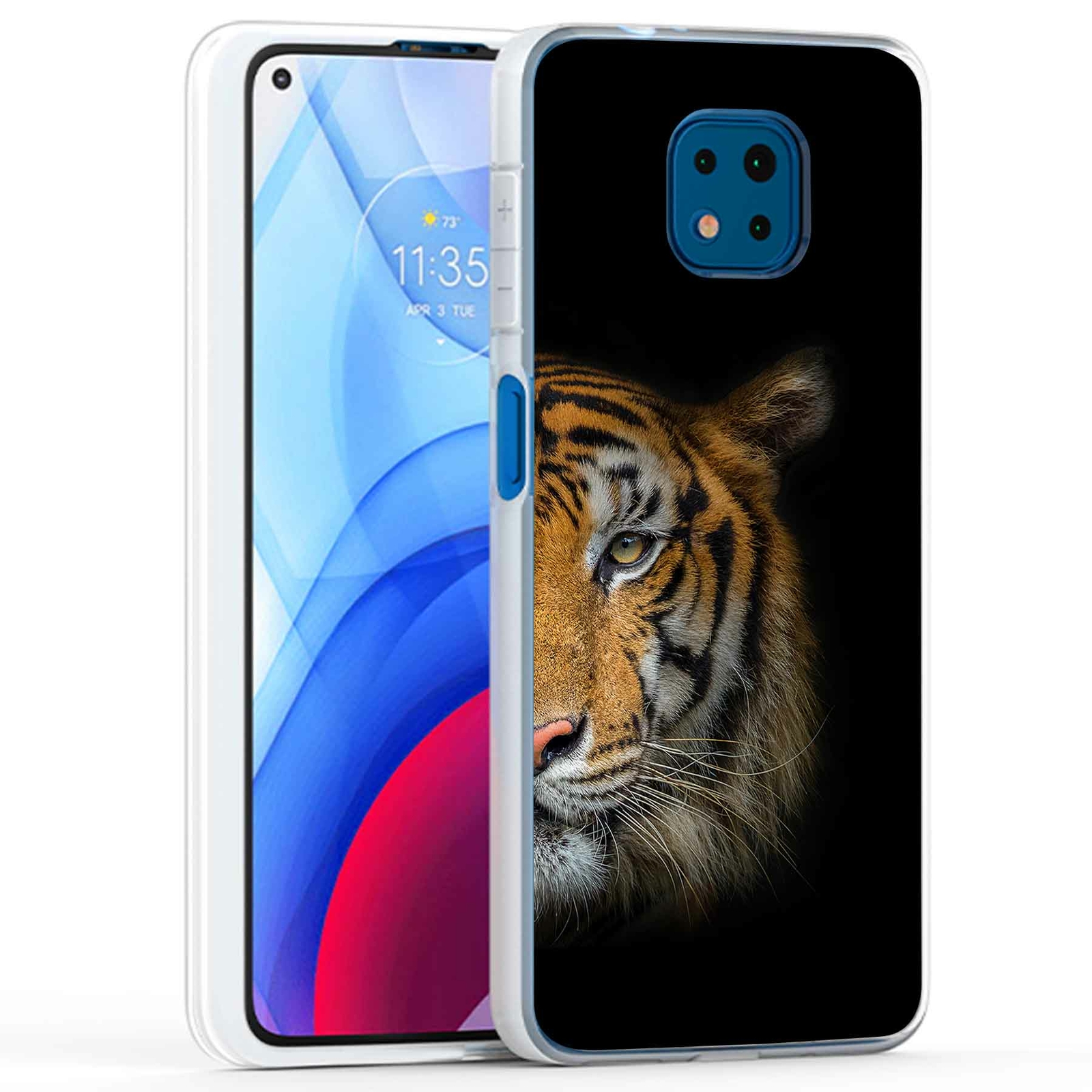 Phone Case Cover for Motorola Moto G Power 2021,Tiger Photo Print, USA