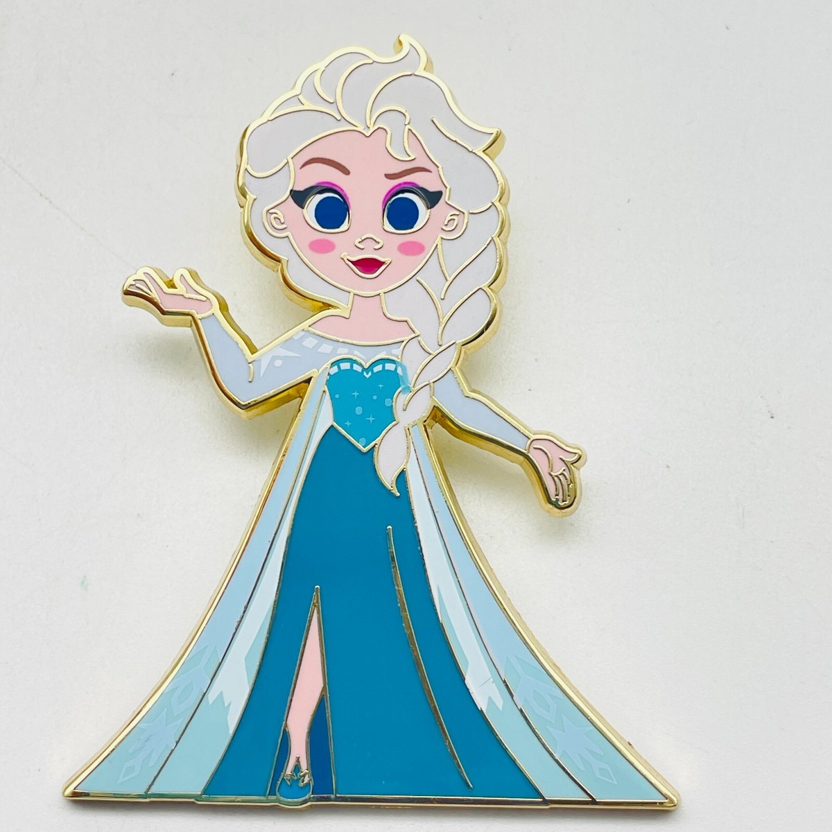 DISNEY PALM Elsa Collectible Pin New Gold Tone Enameled Frozen | eBay