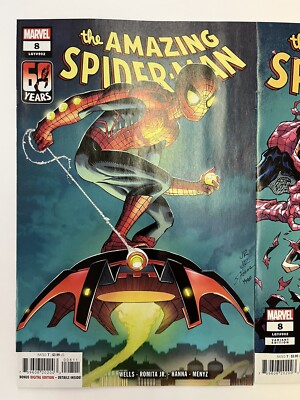 AMAZING SPIDER-MAN #8 CVR A + 1:25 GLEASON 2022 IN-HAND NM