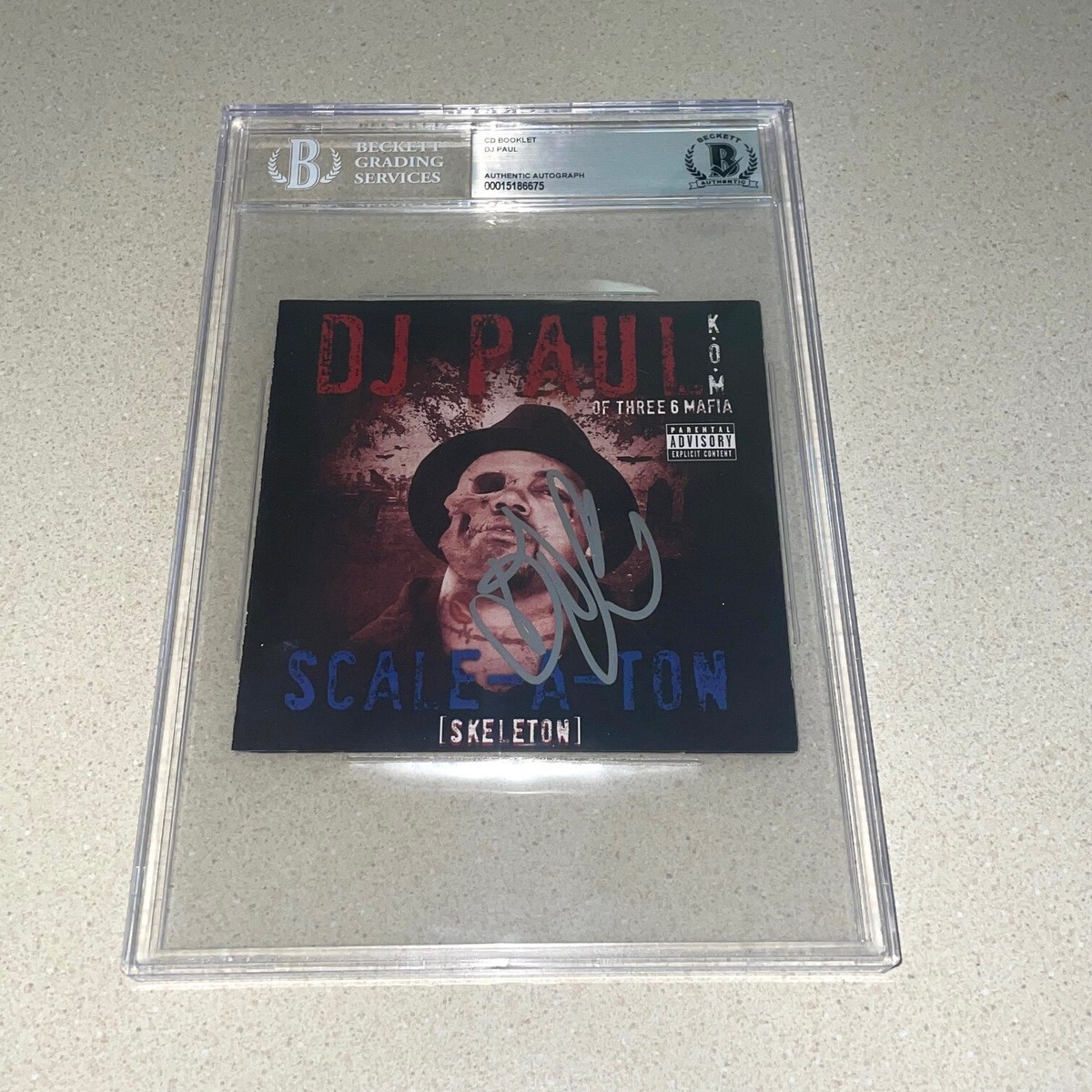 DJ PAUL signed autographed THREE 6 MAFIA SCALE-A-TON CD BOOK