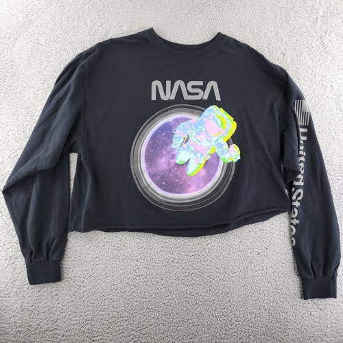 Nasa Crop Shirt Long Sleeve Womens XL 
