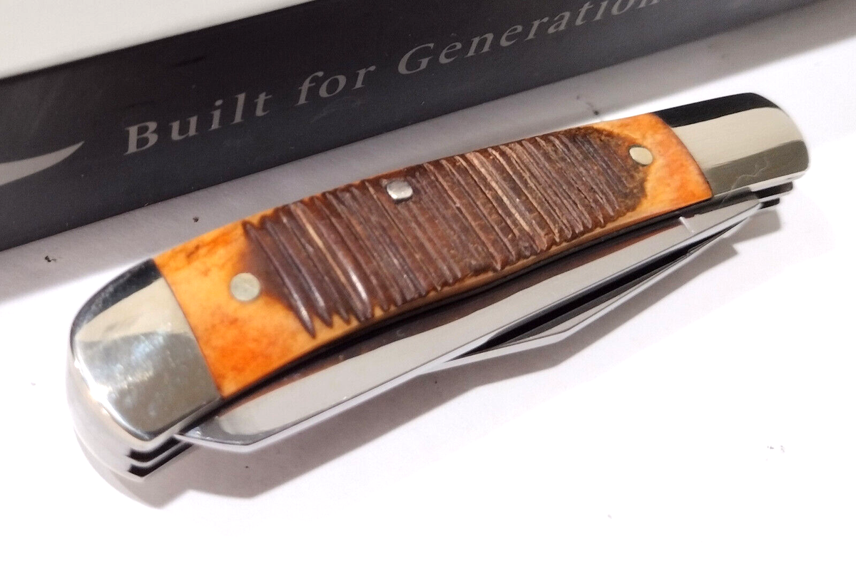 New USA Schrade Old Timer Generational Series Bone 94OTG Trapper